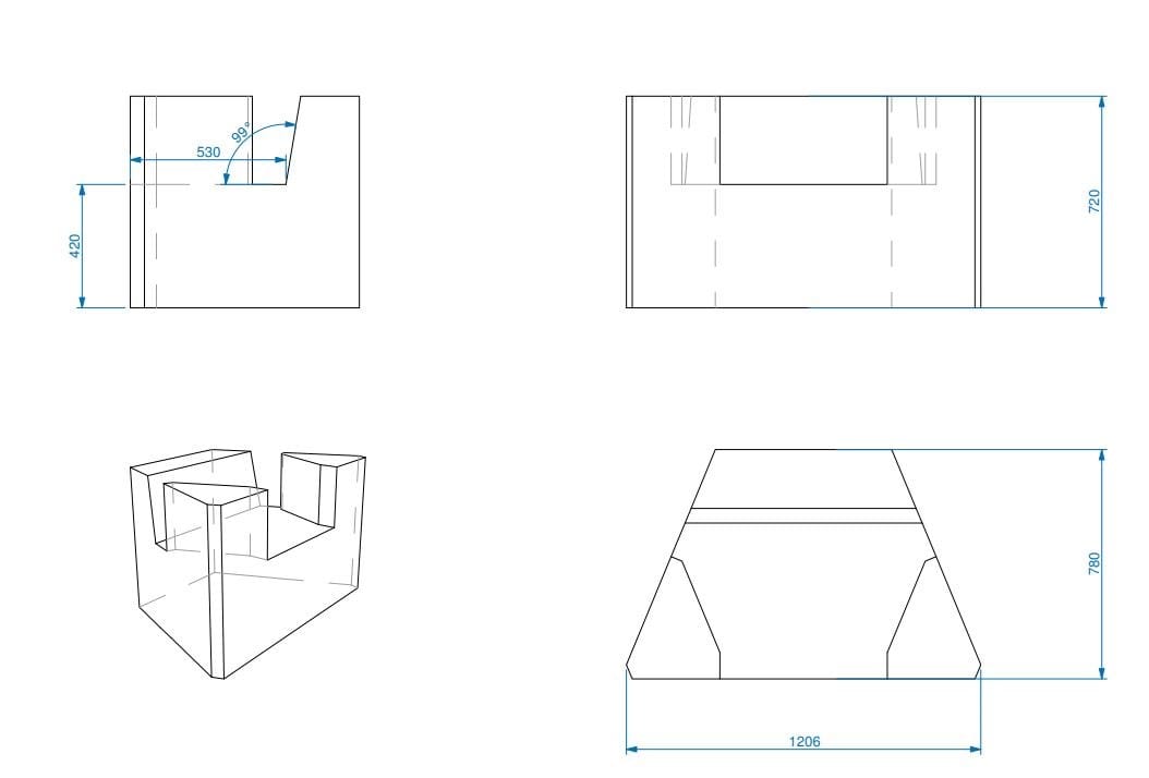 Кресло QM Foam с подлокотниками для контракта Quinze & Milan Булочки ARCH-00002253 - Вид №2