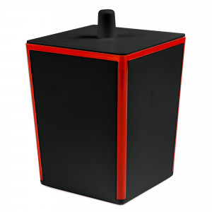 82485236 Ёмкость для косметики пластик цвет чёрный/красный Spacy