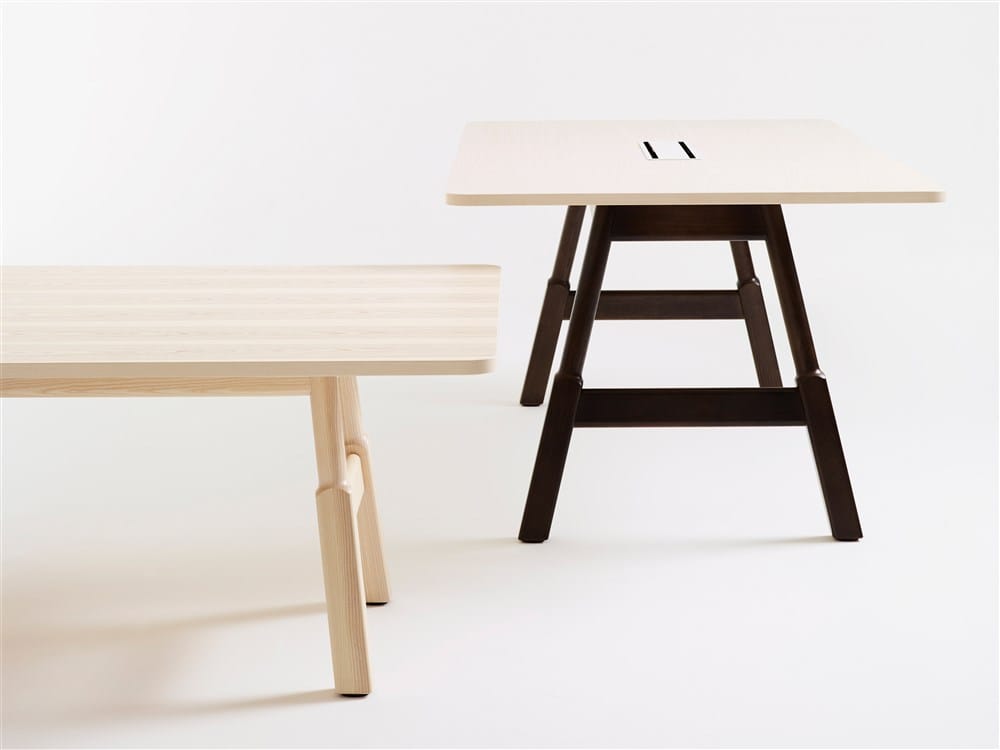 Деревянный прямоугольный стол для совещаний с системой люверсов Karl Andersson Woodwork ARCH-00066020