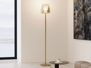 Напольная лампа из дутого стекла