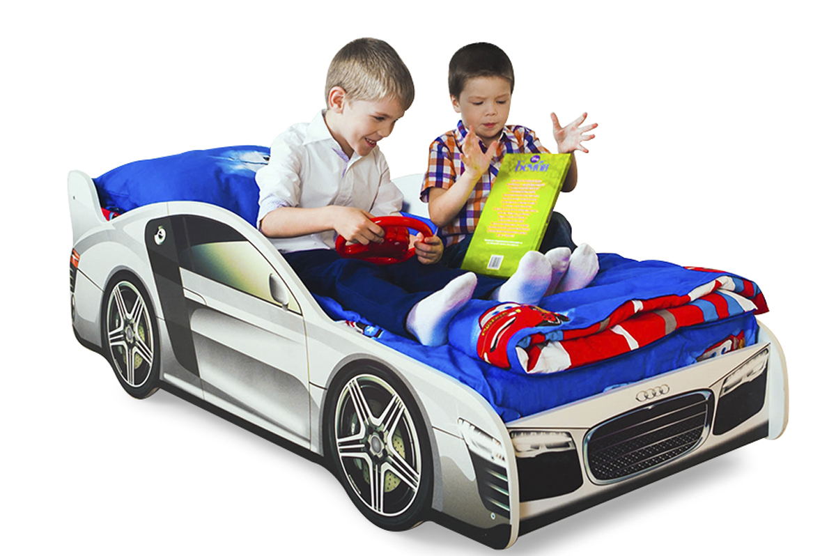 Детская кровать-машина "Ауди" БЕЛЬМАРКО  326759 Белый Santreyd  - Вид №2
