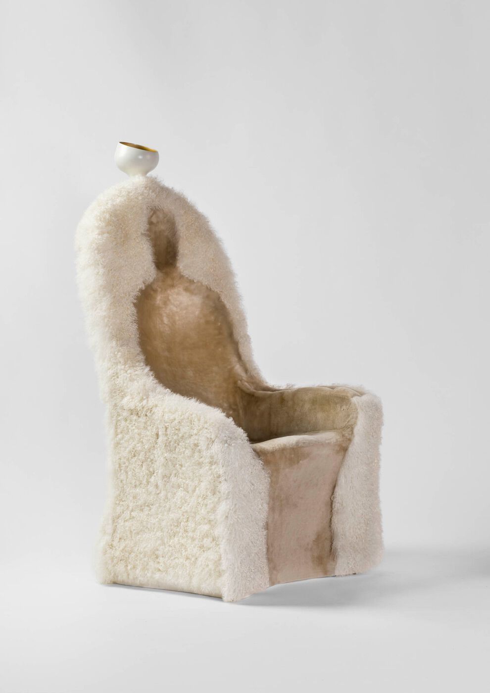 Меховое кресло с подлокотниками с высокой спинкой BD Barcelona дали ARCH-00125360 - Вид №3