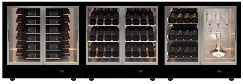 EXPO Алюминиевый винный шкаф со стеклянными дверцами Mod 20 Md-h24/md-m24/md-c24 - Вид №4