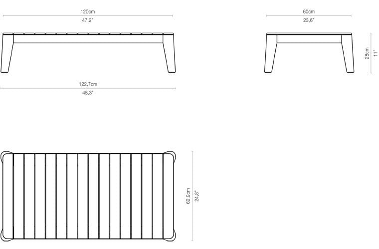Прямоугольный садовый стол из тикового дерева TRIBÙ Mood ARCH-00081044 - Вид №2