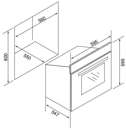 Silverline Многофункциональный духовой шкаф с сенсорным экраном класса а + sun-id-1516633 - Вид №4