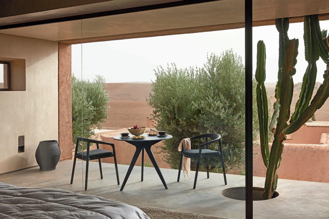 MNST982 Обеденный стол teak ⌀100см Manutti Torsa - Вид №25