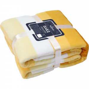 84378927 Плед «» 180x200 см фланель цвет желтый Gradient