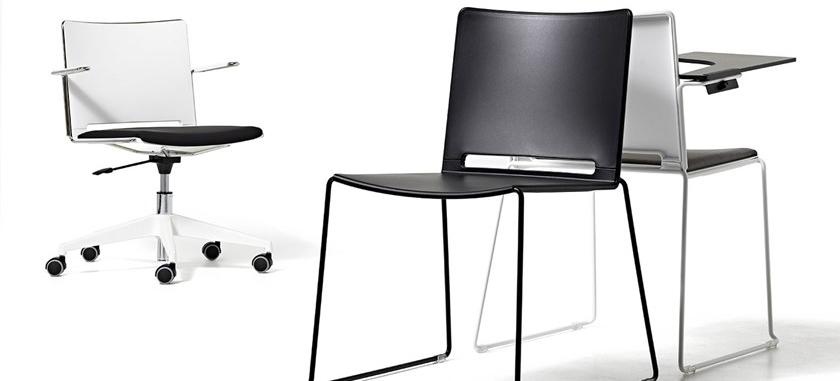 Diemme Сани стул для конференций из полипропилена с откидной крышкой Slim sun-id-1410614 - Вид №3