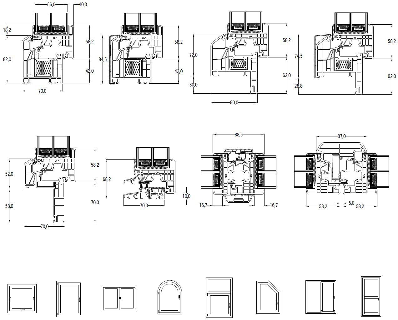 ALPHACAN Распашное окно с терморазрывом из пвх с тройным остеклением sun-id-1454408 - Вид №4