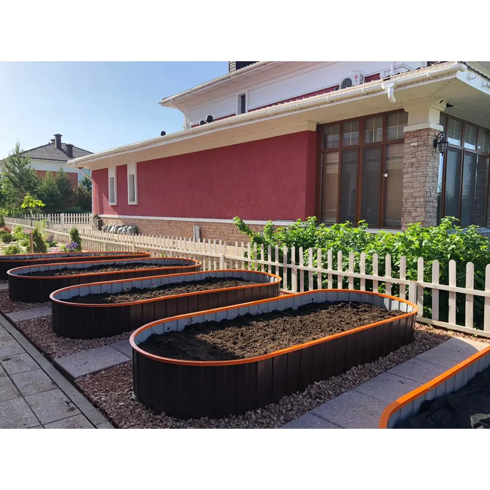 Высокая грядка 100x30x250 см v750 л металл коричневый 85642521 STLM-2157846 Santreyd  - Вид №3