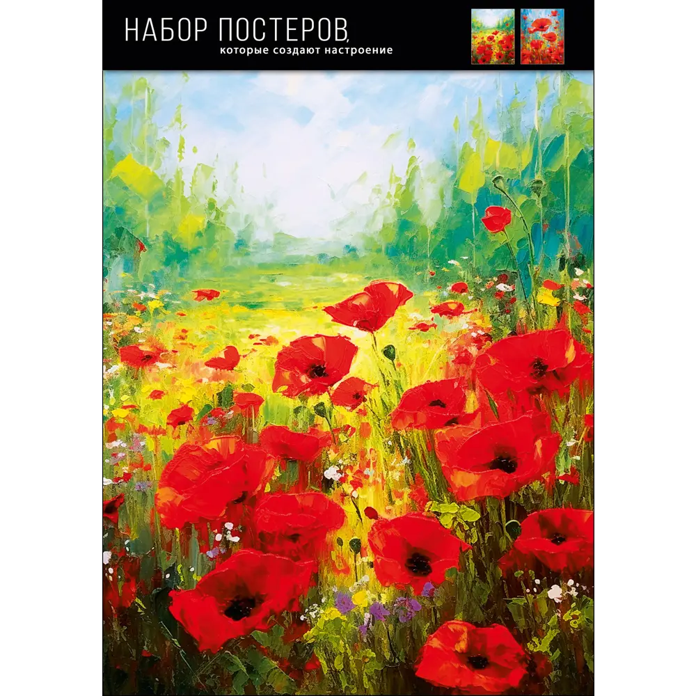 Santreyd: Абстрактные постеры Маки в яркой палитре 88909959 STLM-1463445 - Вид №1