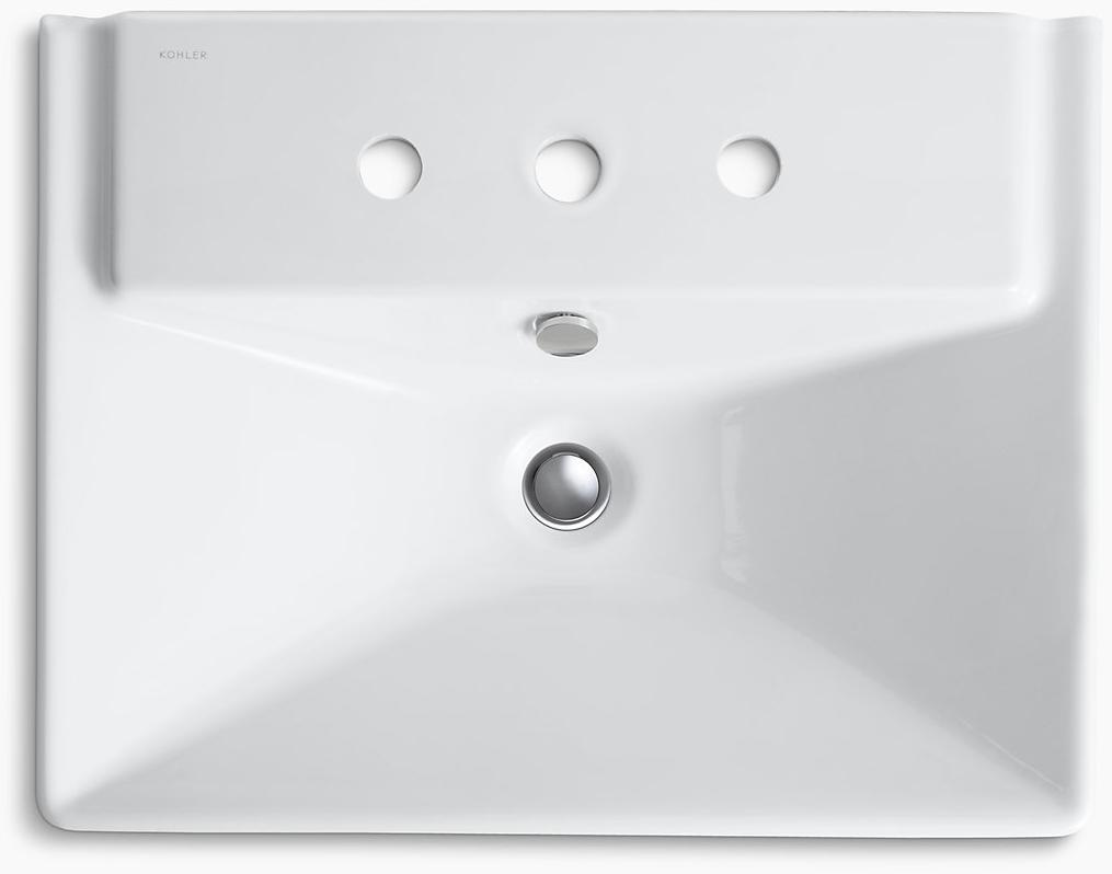 K-5150-8-0 Подвесная раковина настенная прямоугольная Kohler  белая  - Вид №2