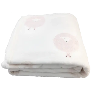 Плед «Овечки» 140x200 см фланель цвет розовый