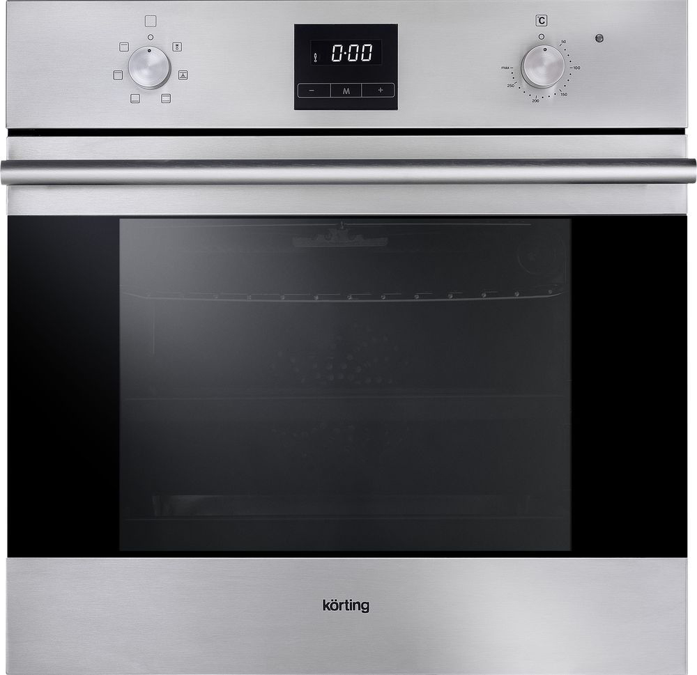 OKB 560 CFX Встраиваемые электрические духовки / crystal, 59.8 х 59.5 x 56 см, 6 режимов нагрева, гриль, дисплей, таймер, нержавеющая сталь Korting Korting Crystal Santreyd 