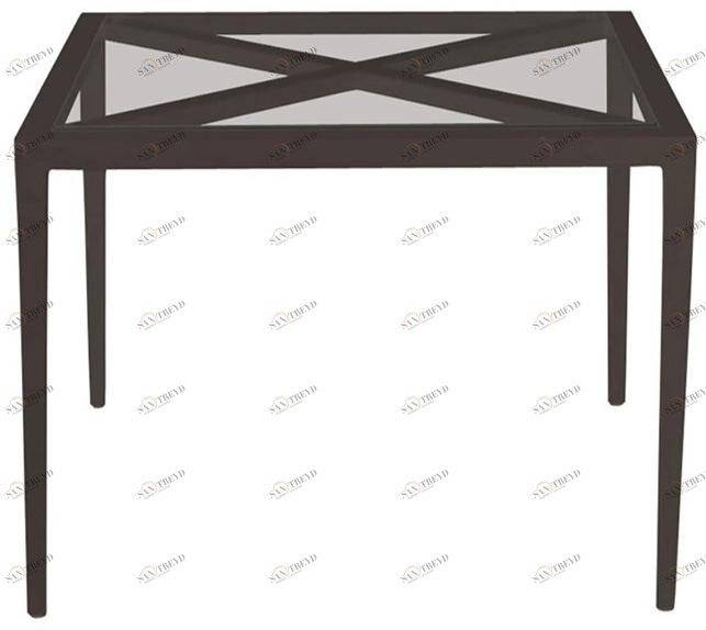 JANUS et Cie Квадратный журнальный столик из алюминия и стекла Azimuth sun-id-1511822