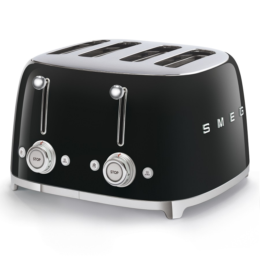 Тостер на 4 ломтика TSF03, черный Smeg TSF03BLEU - Вид №1