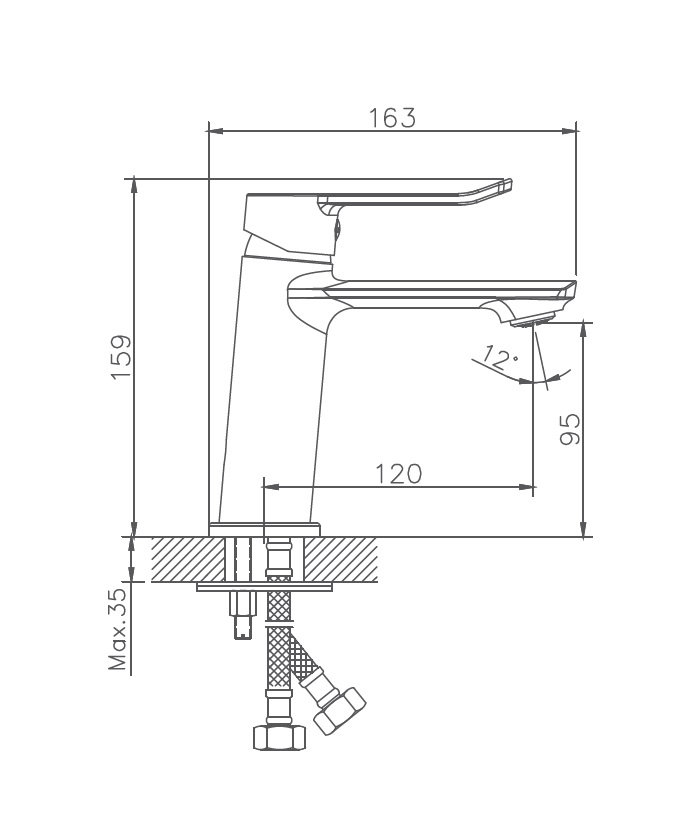 HB10556 Смеситель для раковины , хром Haiba  - Вид №2
