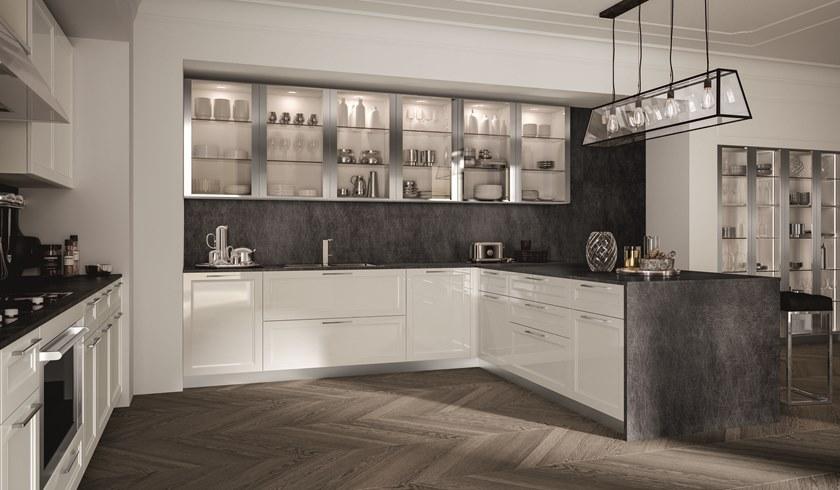 Composit Лакированная встроенная кухня с ручками sun-id-1439445 - Вид №1