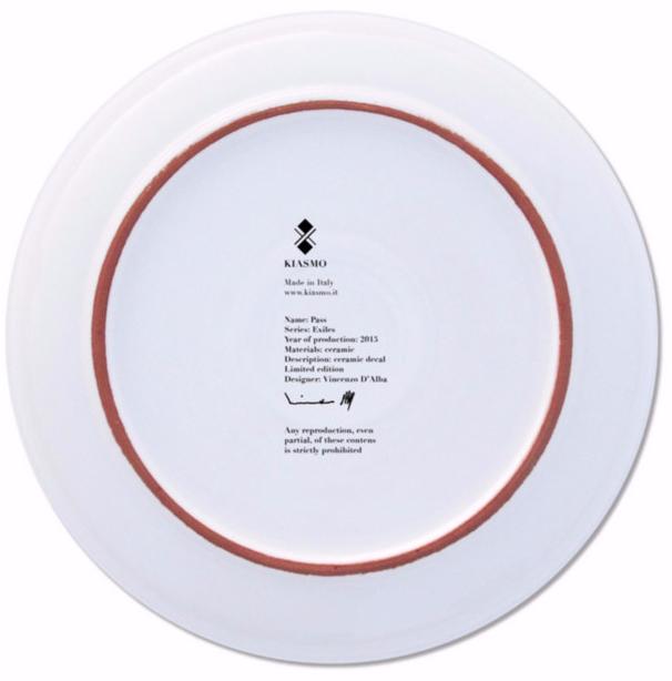 Kiasmo Керамическая тарелка Exiles 2015kddexip - Вид №2