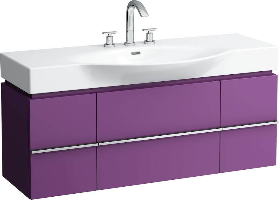 H4013020754631 Шкафчик под раковину, для раковин 811704, 812704, 2 выдвижных ящика с 2 дверцами, 2 стеклянные полки LAUFEN PRO - Вид №28