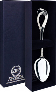 10650936 Аргента (Россия) Ложка чайная "Мимоза" + футляр Серебро 925