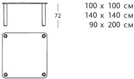 Zanotta Квадратный хрустальный стол sun-id-1400044 - Вид №2