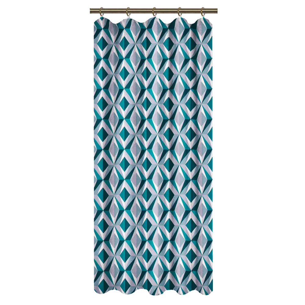 Штора на ленте для кухни «Ромбы» 145x180 см цвет мультиколор LINEN WAY STLM-2185791