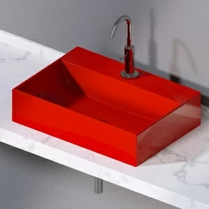 L240125 Накладная раковина на столешницу  прямоугольная A. e T. Italia THIN