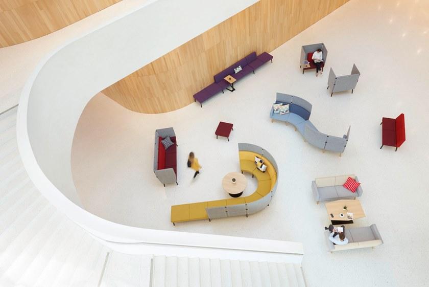 Dauphin Модульная тканевая скамья со спинкой Reefs Rf 0661 - Вид №2