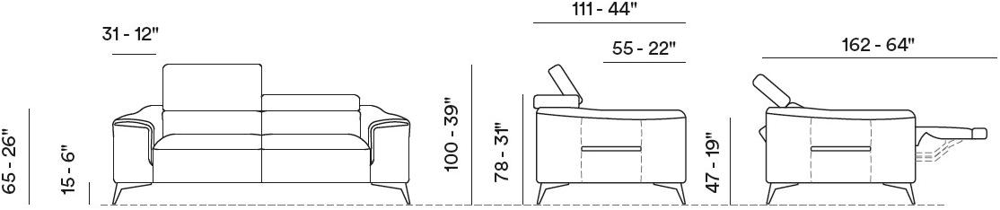 Max Divani Секционный раскладывающийся кожаный диван sun-id-1465145 - Вид №6