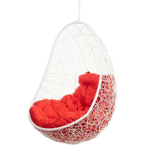 Кресло подвесное белое с красной подушкой Easy White BS BIGARDEN  00-3974109 Белый