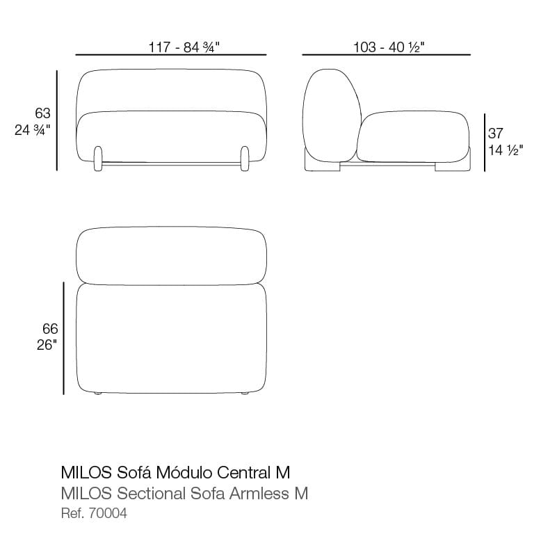 Ткань сад диван Vondom Милош ARCH-00136547 - Вид №11