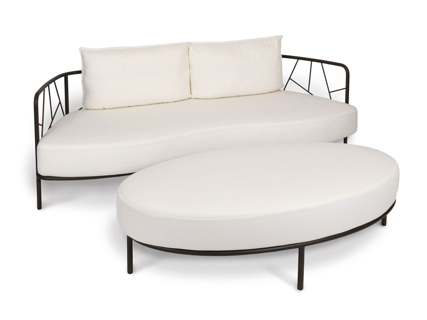 Садовый диван из нержавеющей стали FISCHER MÖBEL Aura ARCH-00037909 - Вид №1