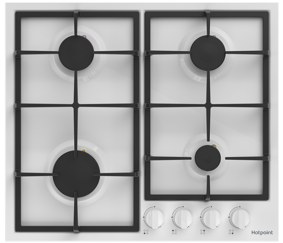 9082802 Газовая варочная поверхность Hotpoint HGMT 642 WH STDN-0044433