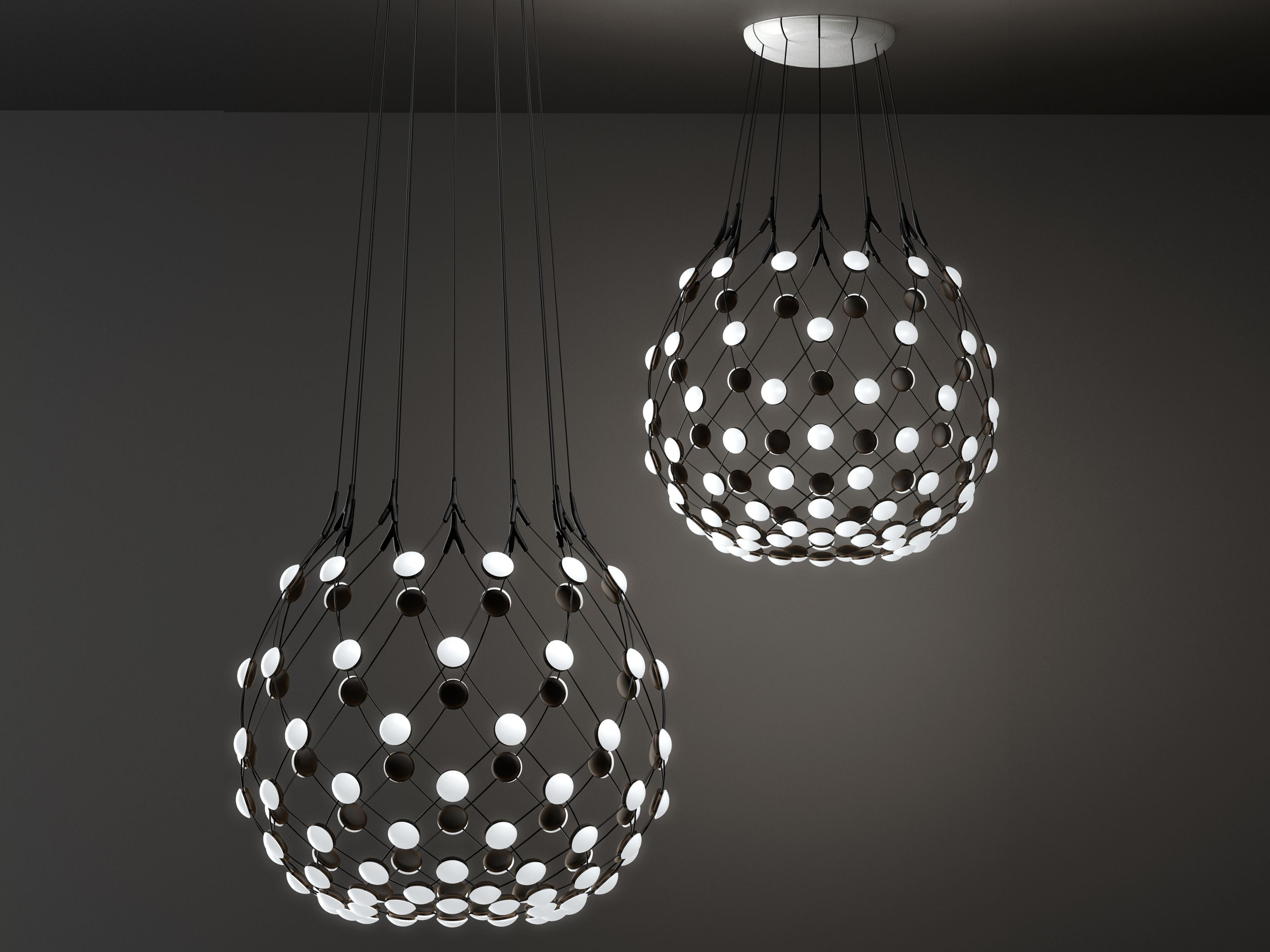 Светодиодный подвесной светильник из поликарбоната и стали LUCEPLAN сетка ARCH-00133003 - Вид №5