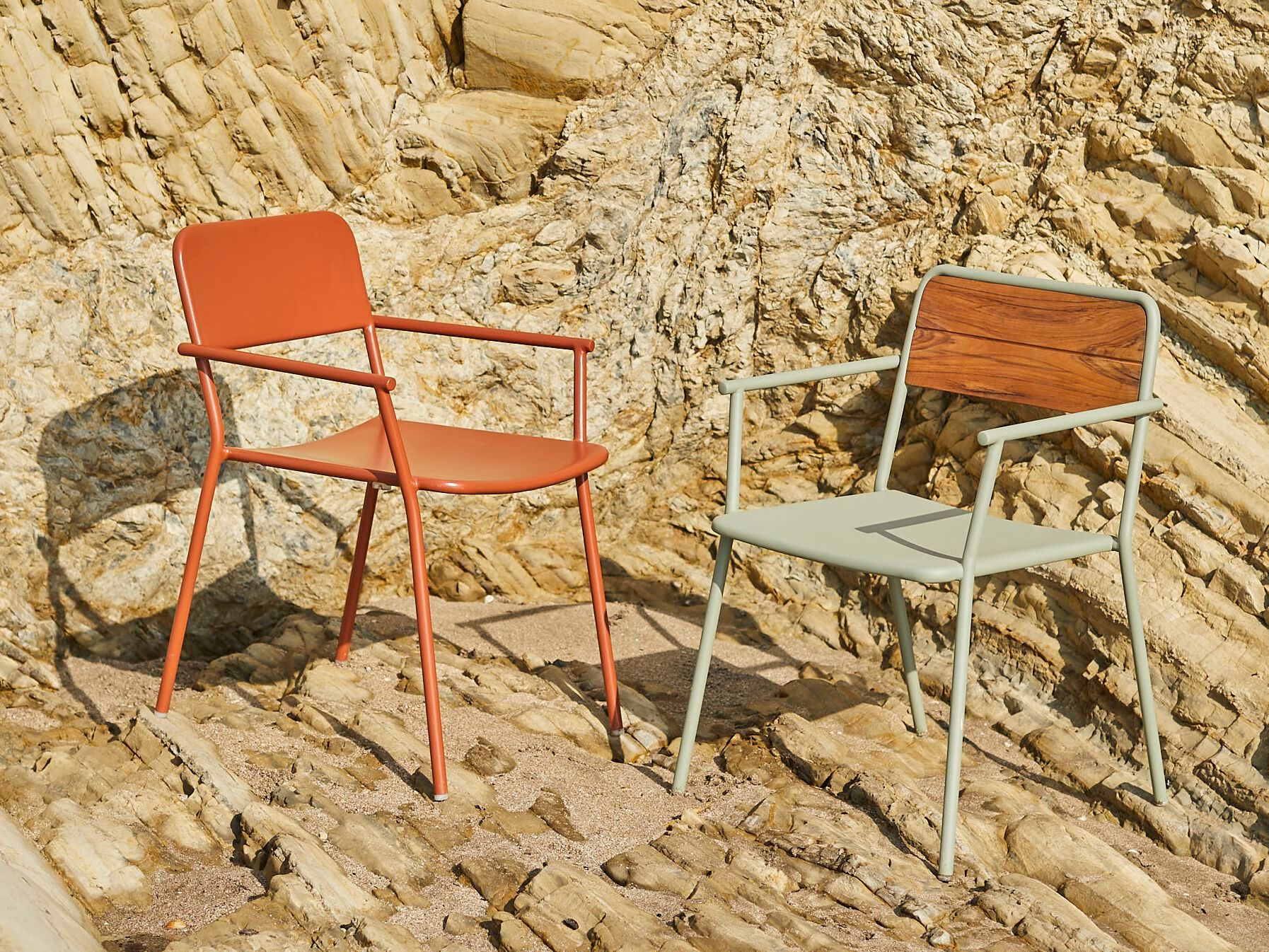 Стул из алюминия и тика YAAZ Edi ARCH-00122283 - Вид №1