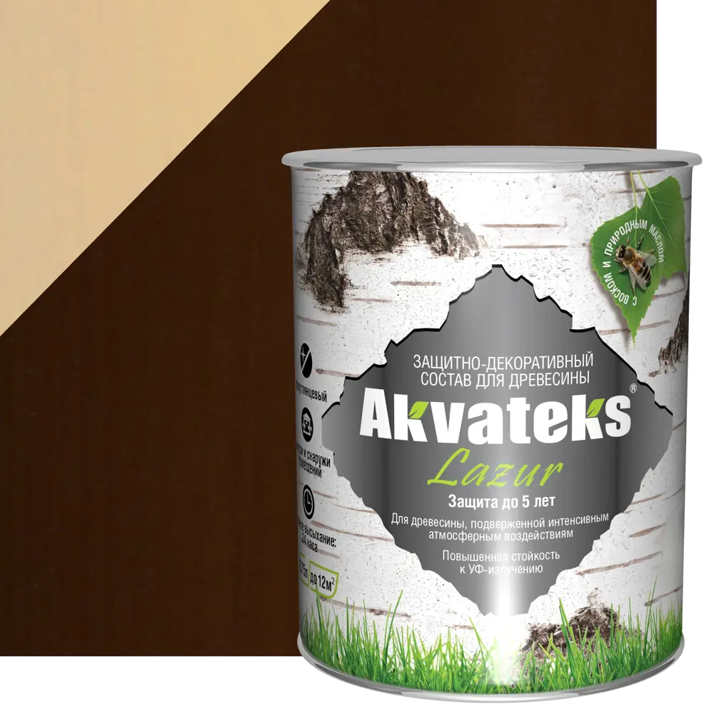 Антисептик АКВАТЕКС для дерева Палисандр 0.75 л - защита и декор 82603239