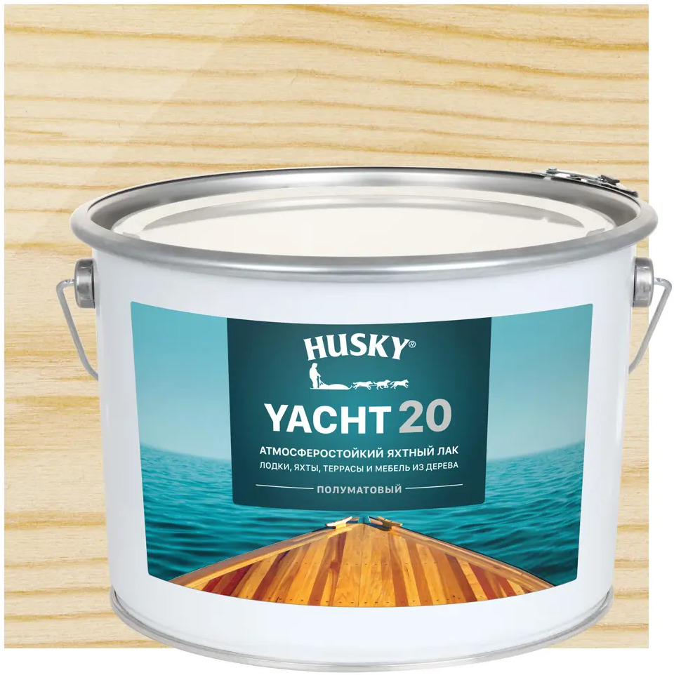 Атмосферостойкий лак Husky Yacht 20 для защиты древесины 86765096