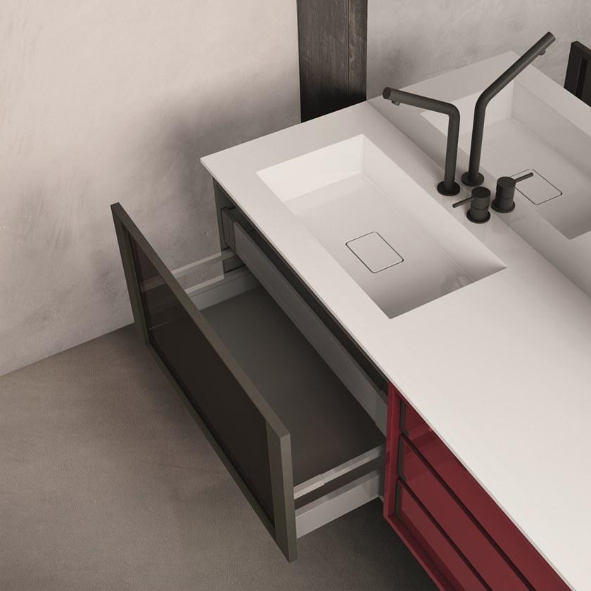 Cerasa Подвесной туалетный столик с ящиками, лакированный Segno sun-id-1470646 - Вид №1