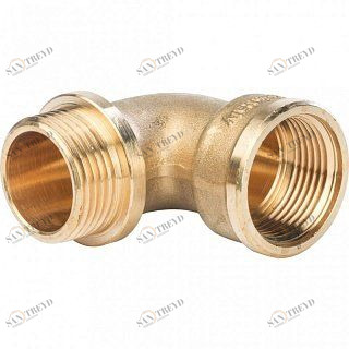 Угольник ВН с упором 1" латунь STOUT SFT0015000001