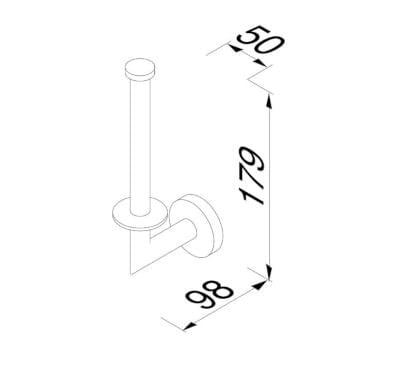Металлический запасной держатель рулона Geesa Nemox ARCH-00058268 - Вид №4
