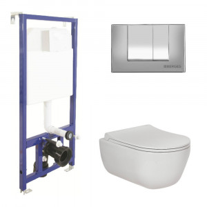 047243 Подвесной унитаз настенный Хромированный BERGES  Турция