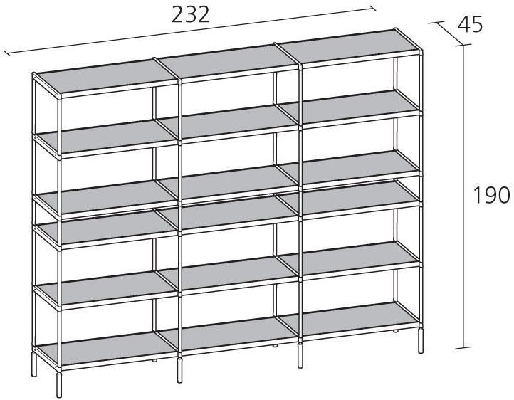 Alias Самонесущий книжный шкаф открытого офиса Sec sun-id-1458524 - Вид №1
