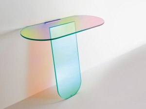 Хрустальная овальная консоль