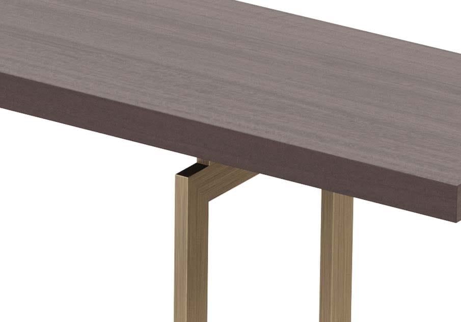 Лакированная прямоугольная консоль из латуни и дерева Stylish Club Fortune ARCH-00144604 - Вид №3