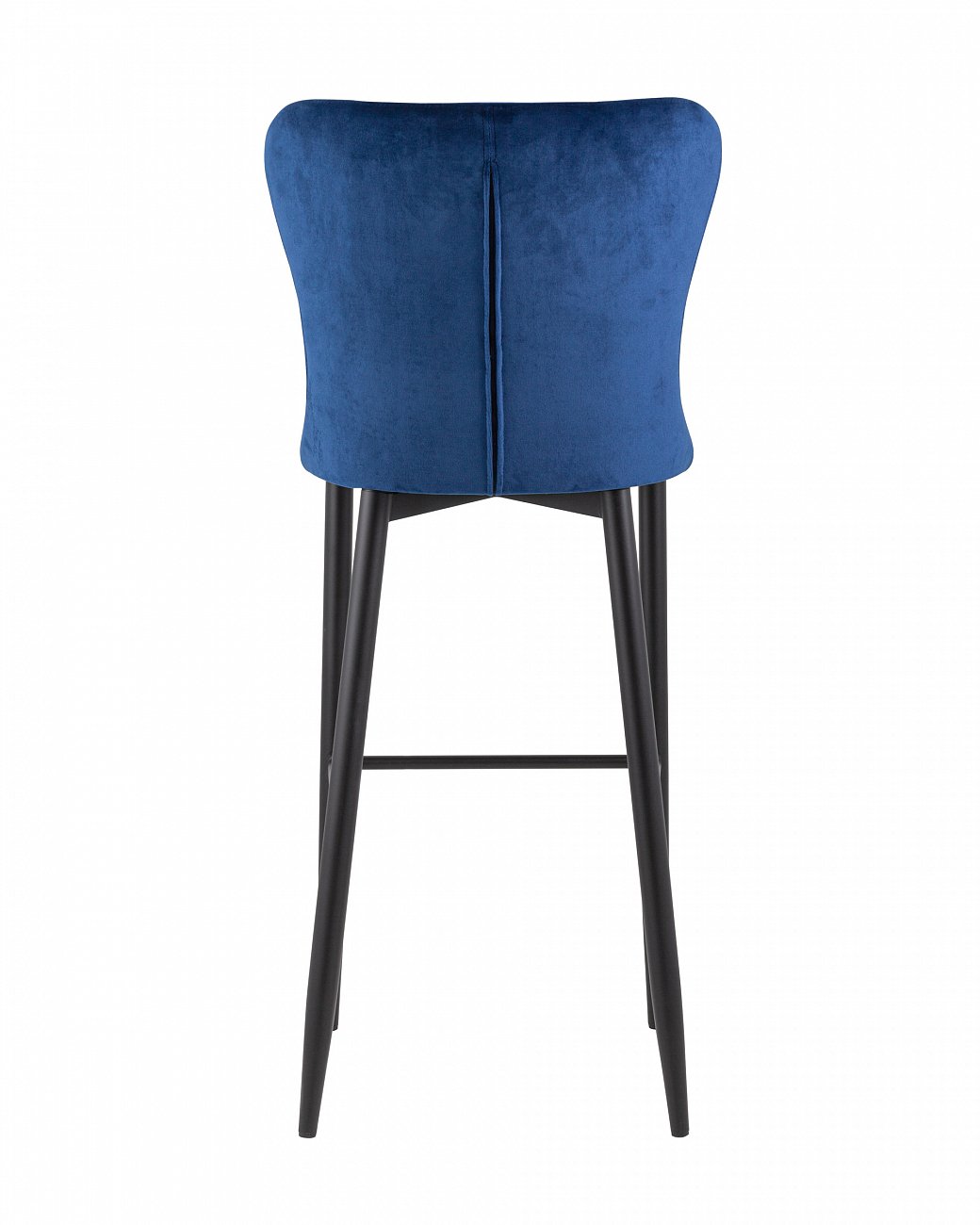 Полубарный стул с мягкой спинкой темно-синий с черными металлическими ножками "Лилиан" STOOL GROUP  00-3881786 Синий  - Вид №3