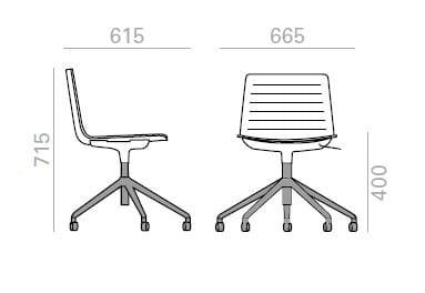 Вращающееся кресло с колесами Andreu World Flex Chair ARCH-00043662 - Вид №1