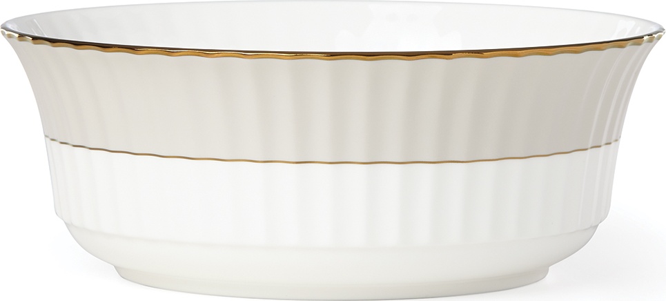 10623813 Lenox Салатник Lenox "Цветное плиссе" 2,3л (серый) Фарфор костяной 