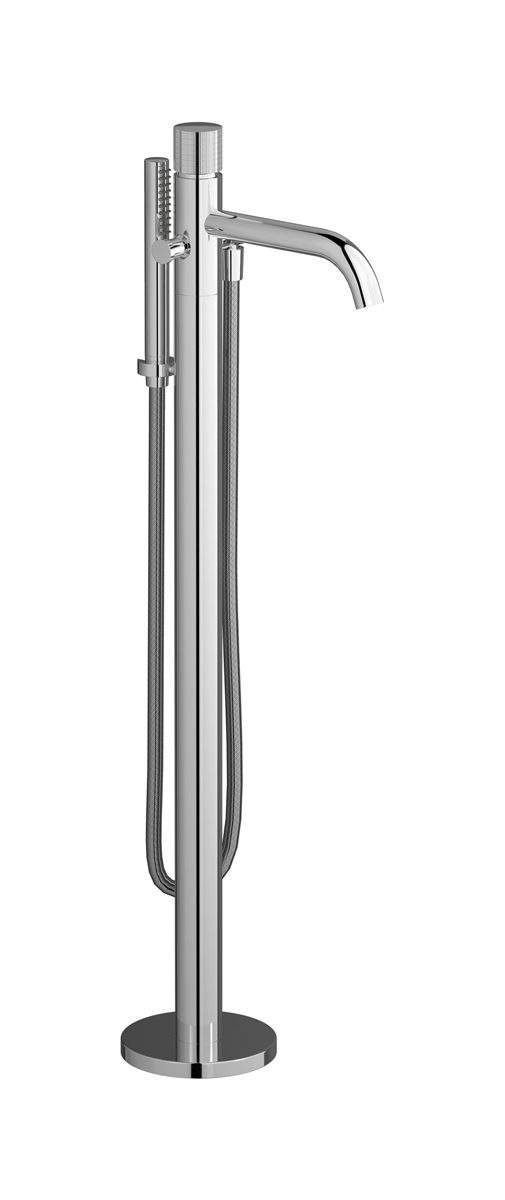 Напольный смесиель для ванны с встроенным душем. WE ARE IB ga399cc Chrome Gatsby