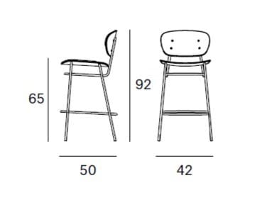 Высокий стул из ясеня со спинкой Blasco&Vila Fosca ARCH-00037835 - Вид №21